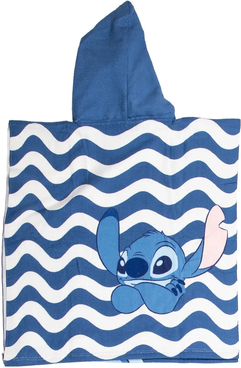 Lilo & Stitch Poncho - Blauw/Wit - 55 x 110 cm - afbeelding 6 van 6