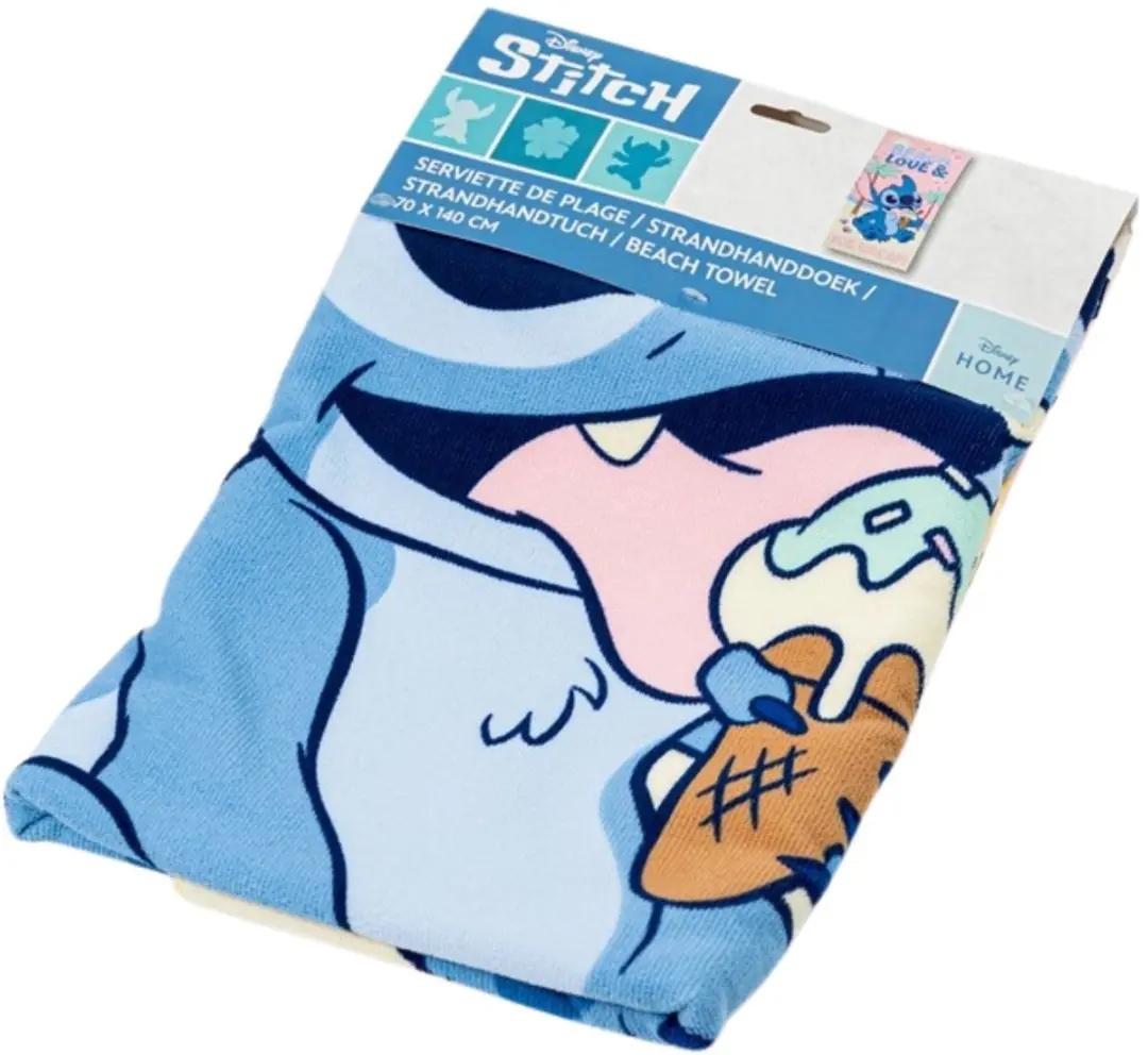 Lilo & Stitch Beach and Love Strandlaken 70x140cm - afbeelding 3 van 5