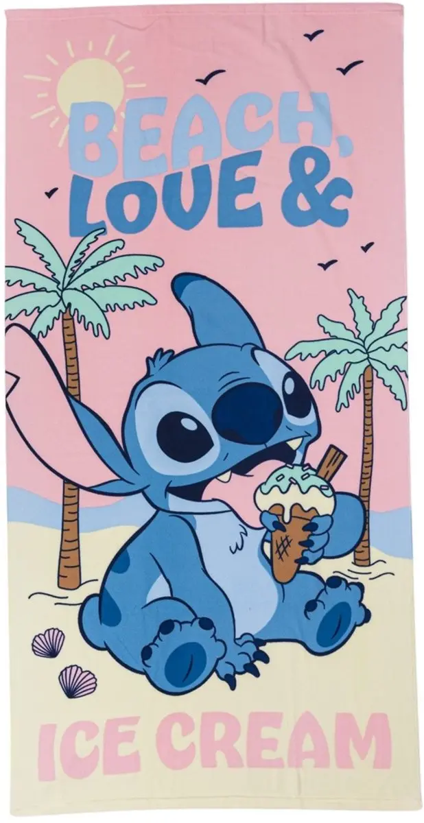 Lilo & Stitch Beach and Love Strandlaken 70x140cm - afbeelding 5 van 5