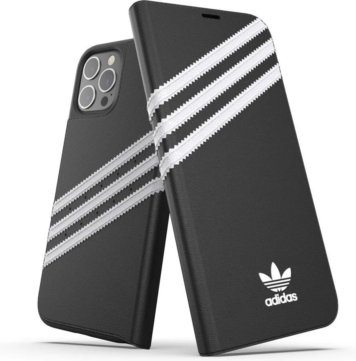 Adidas Booklet Case PU Kunstleer - iPhone 12 Pro Max - 3 Stuks - Zwart - afbeelding 4 van 6