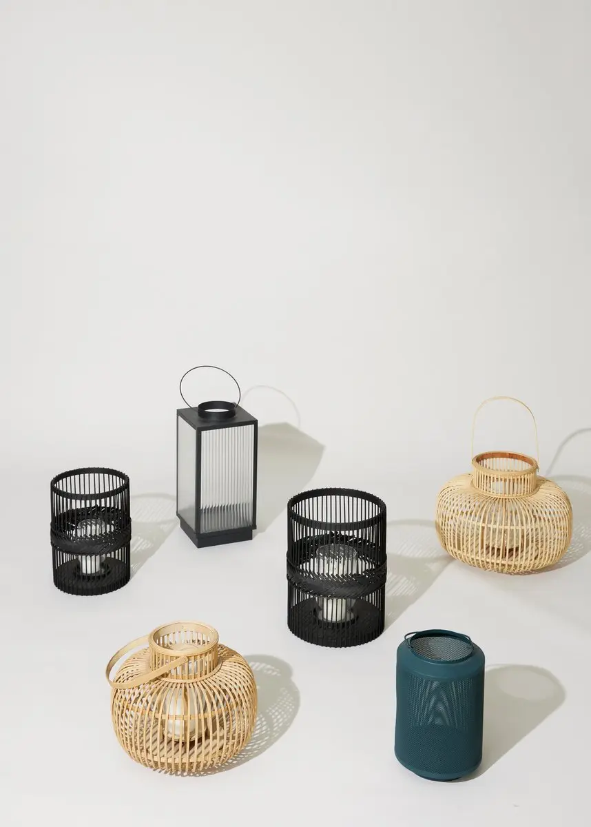 Hübsch Hexa Lantaarn - Zwart - Ø25cm - afbeelding 2 van 2