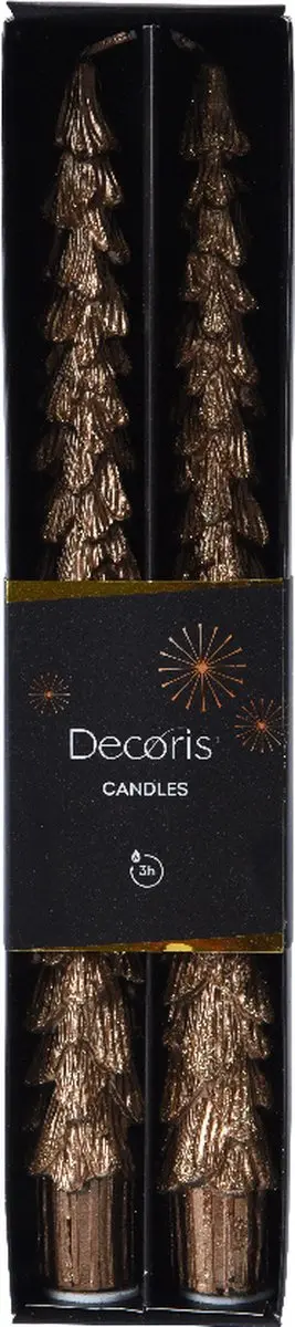 Dinerkaars wax d2.2h25 cm gember 2st kerst