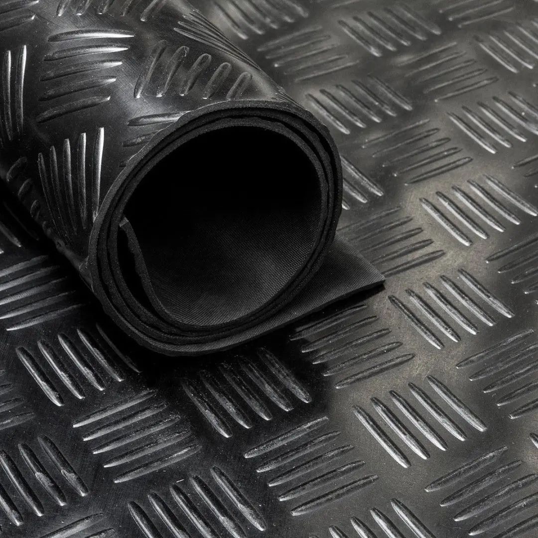 Rubbermat op rol Traanplaat 3mm