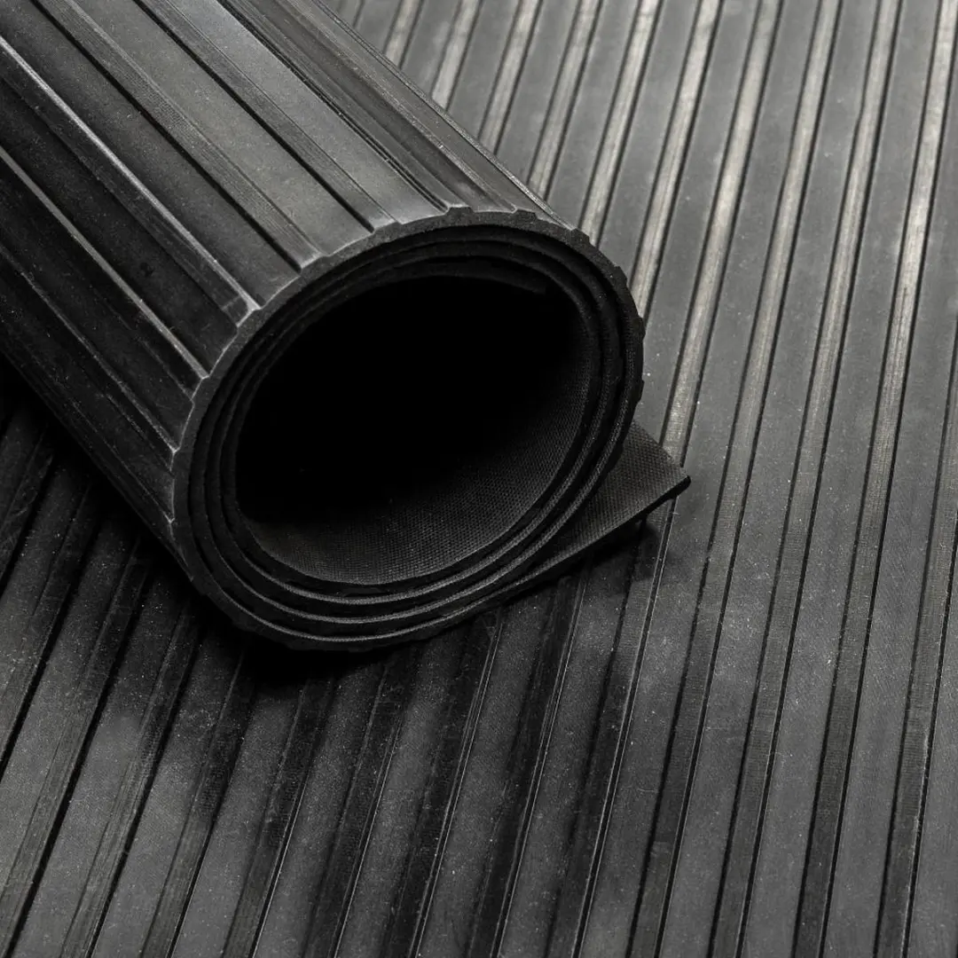 IVOL Rubber loper / rubbermat op rol streep 6mm