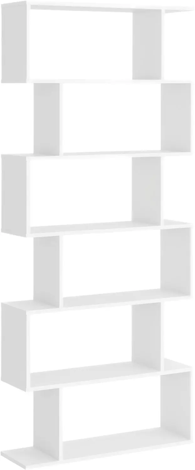 HOMCOM-Boekenplank-Hout-80x23x192cm-Wit
