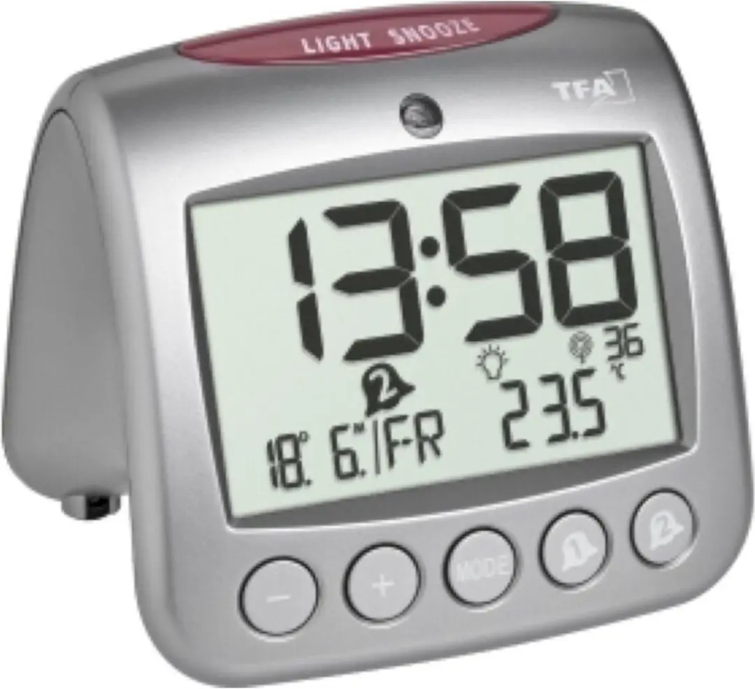 TFA Dostmann 60.2559.54 Wekker Zendergestuurd