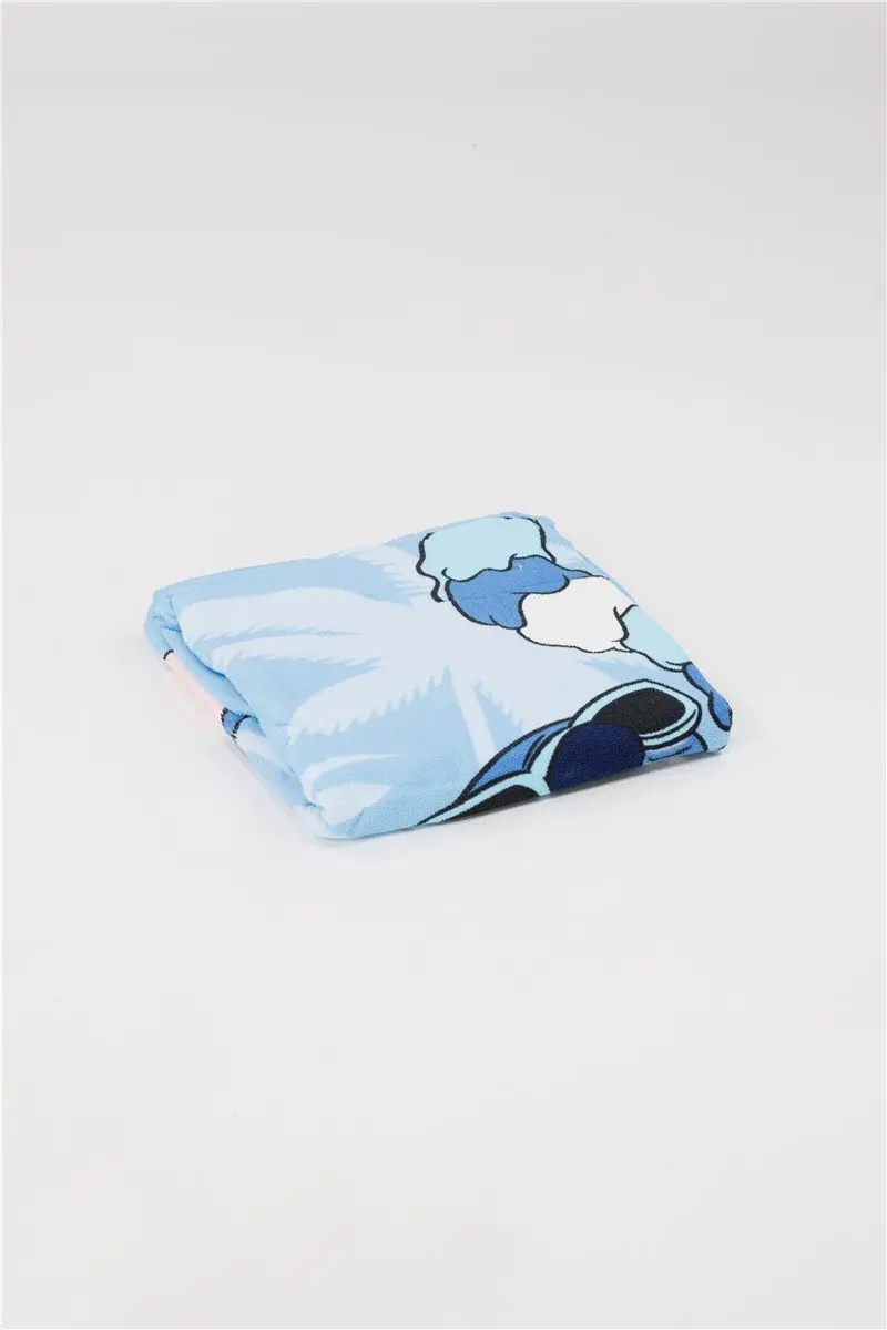 Lilo & Stitch Stitch Poncho - 55x110cm - Blauw/Wit - afbeelding 4 van 6