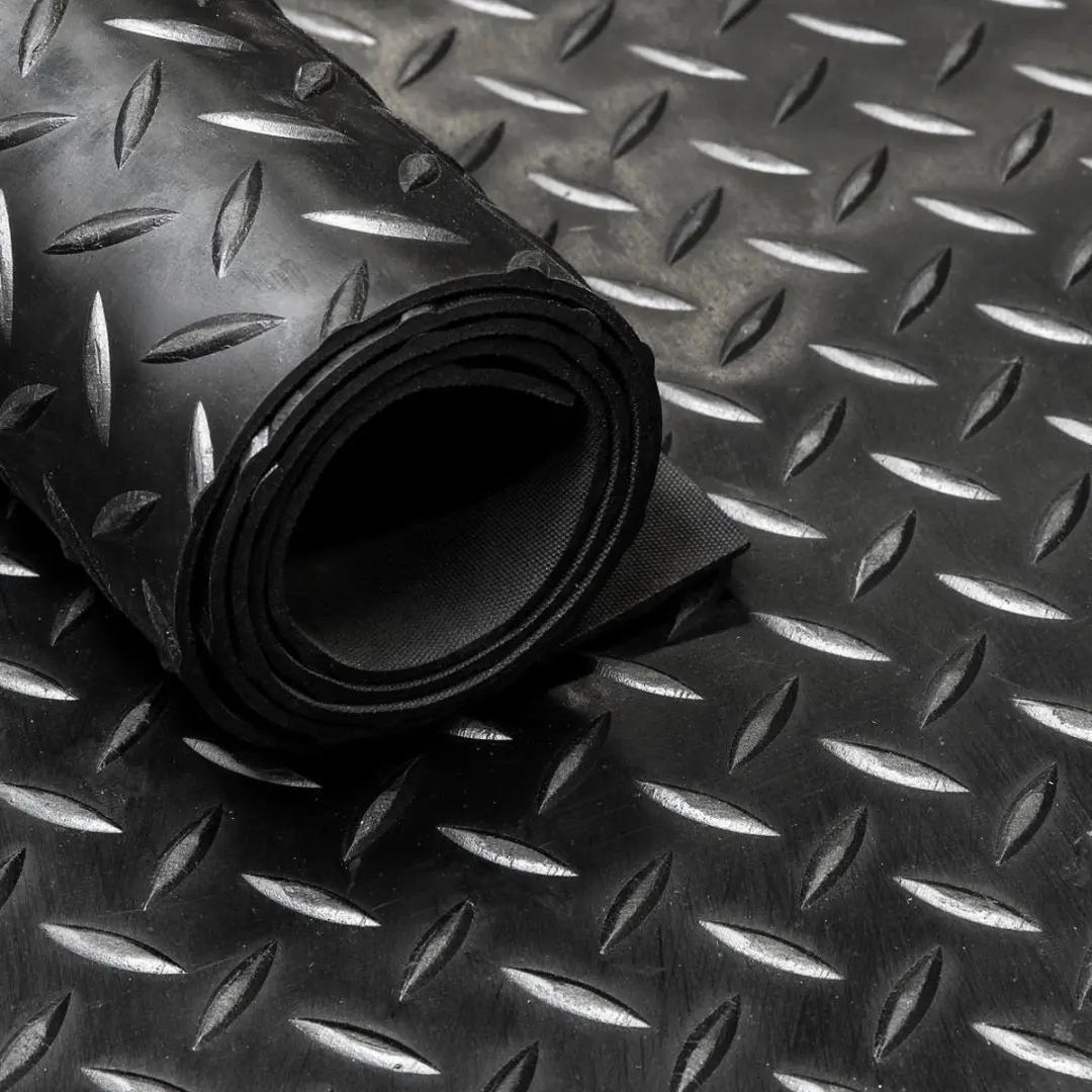 Rubbermat op rol