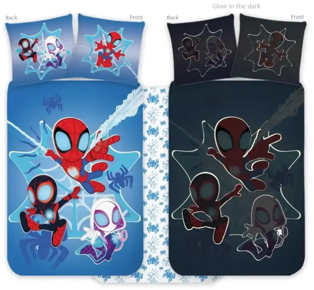 Glow in the Dark Spidey dekbedovertrek