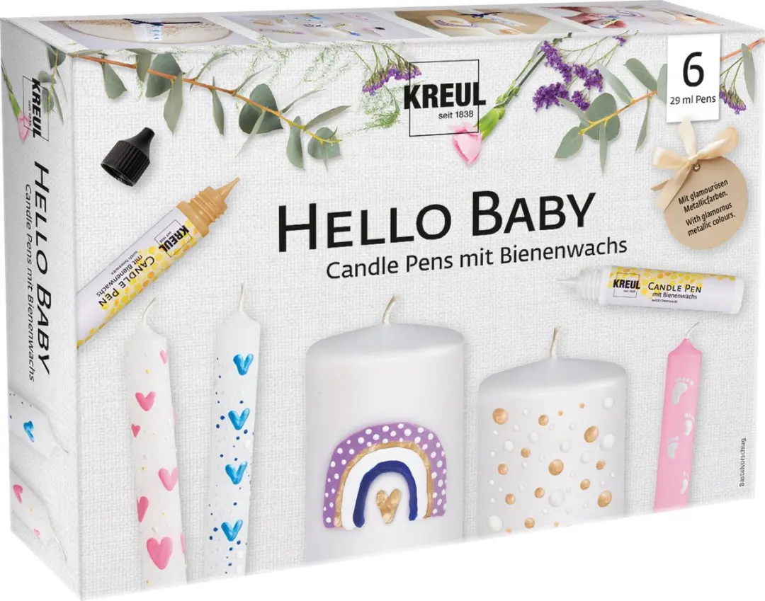 Kreul Kaarsenverf Set 6x29 ml Hello Baby - afbeelding 6 van 6
