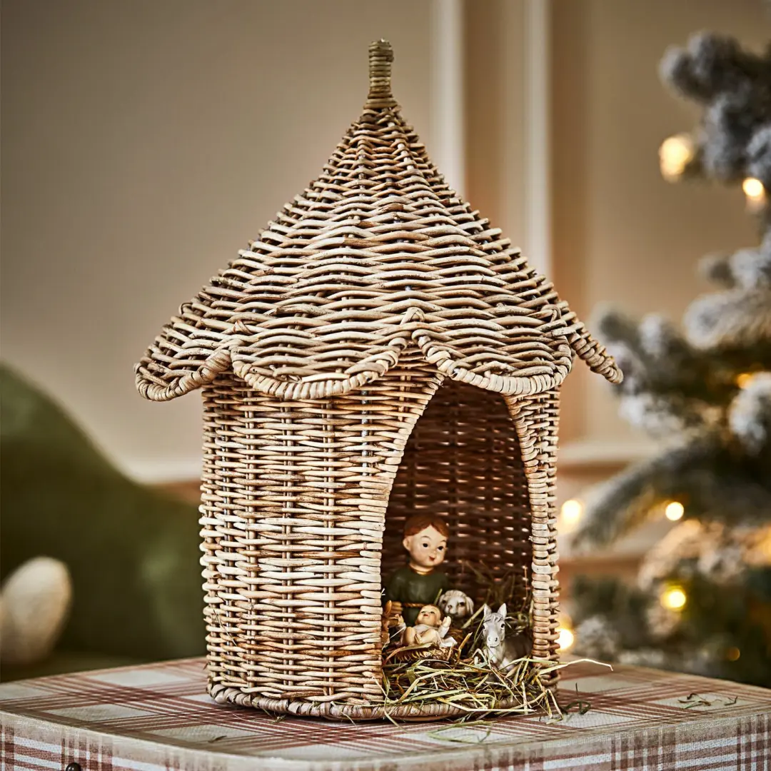 Loberon Kerststal Dottimo bruin - afbeelding 4 van 5