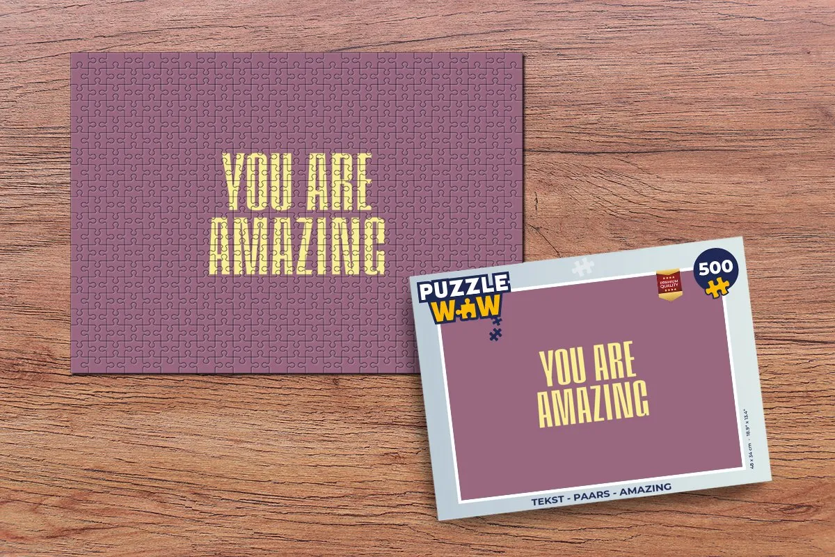 PuzzleWow Tekst Paars Legpuzzel 500 Stuks - Moeder Liefde