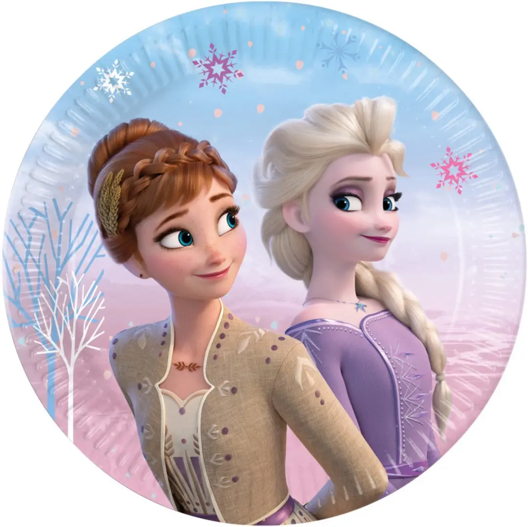 Disney Frozen Elsa Papieren Borden 23cm - 8 Stuks - afbeelding 3 van 3