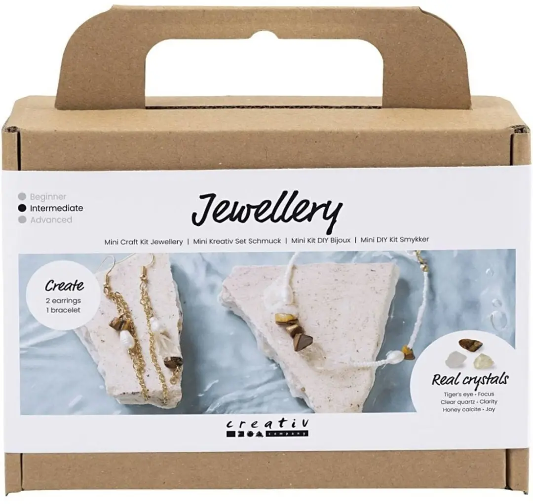 Creativ Company Mini Hobbyset Sieraden Kristal Ketting en Oorbellen