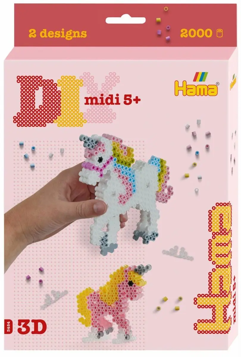 Hama Strijkkralen 3D Eenhoorn Set