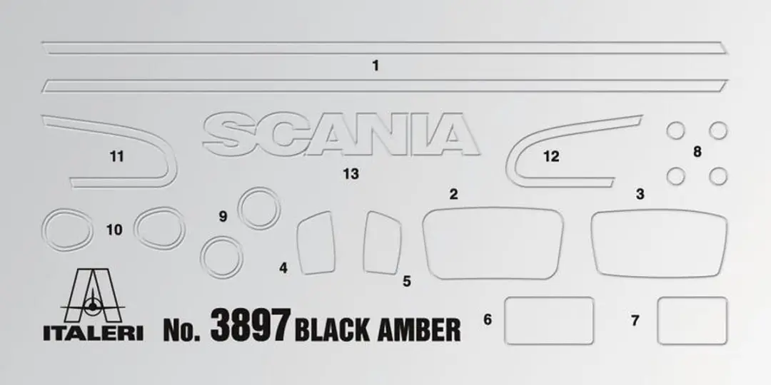 Italeri Scania R730 V8 Black Amber 1:24 bouwpakket - afbeelding 6 van 6
