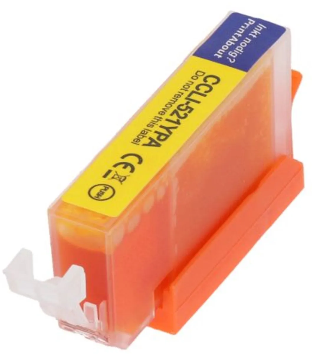 PrintAbout CLI-521Y Inktcartridge Geel - 13ml - o.a. Canon PIXMA