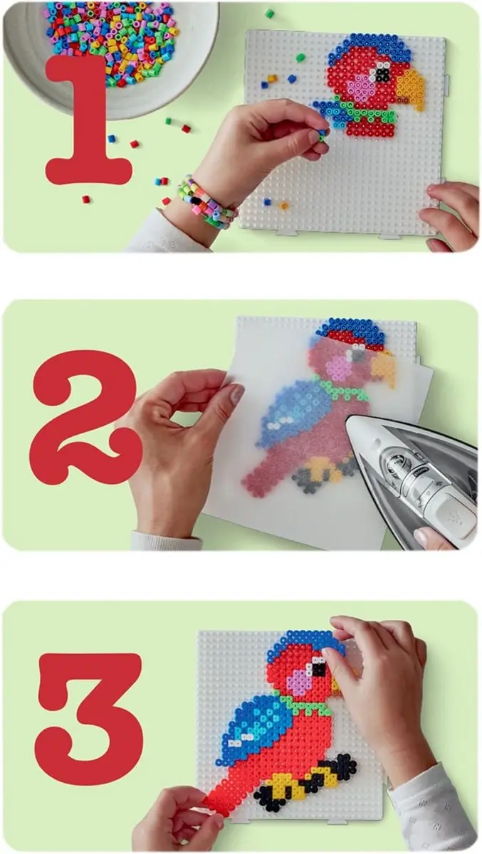 Hama Strijkkralen Set 3D Panda - 2500 Delig - afbeelding 6 van 6