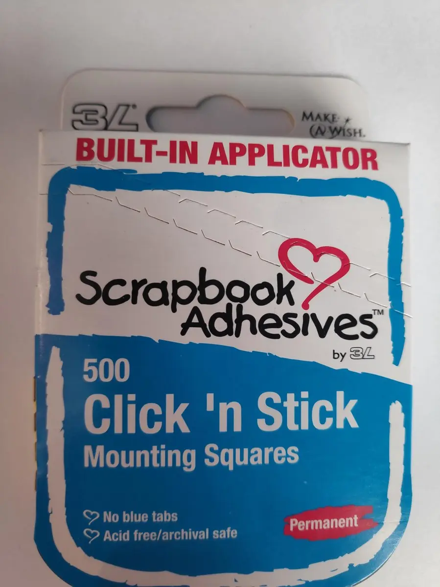 3L Click 'N Stick Mounting Squares Wit 500 Stuks