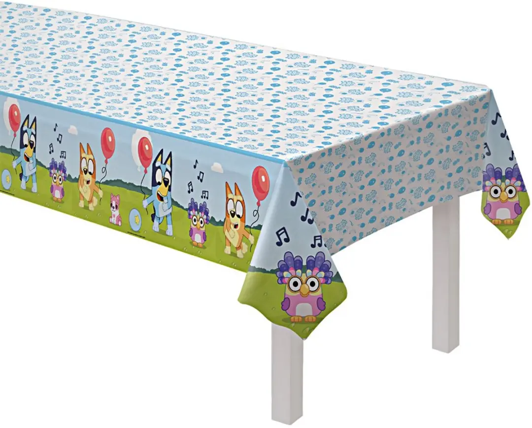 Bluey Papieren Tafelkleed 120x180cm - Blauw - afbeelding 2 van 3