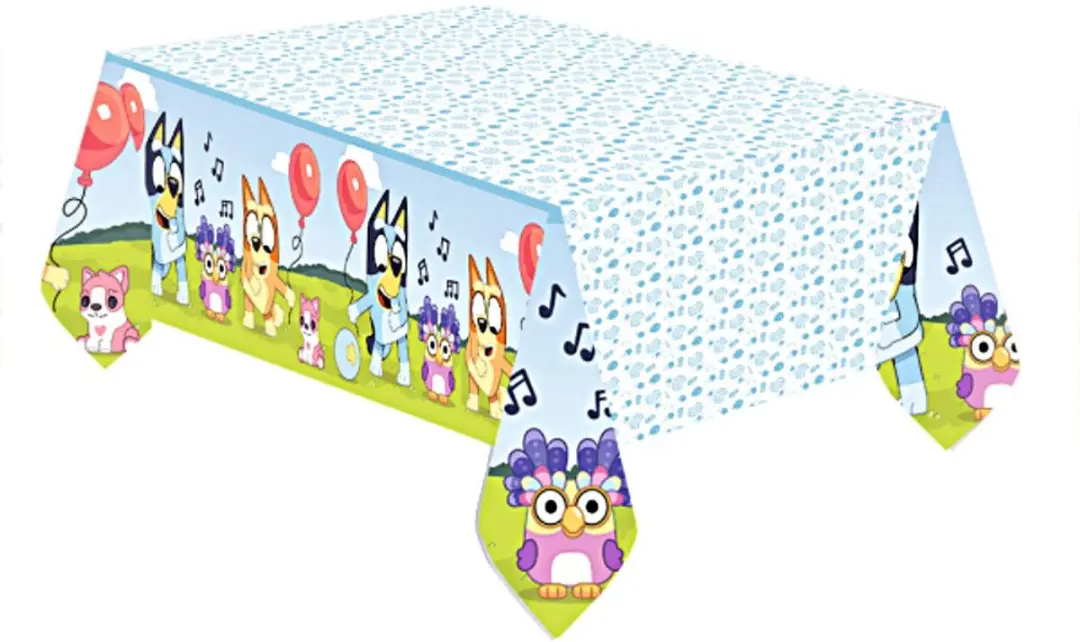 Bluey Papieren Tafelkleed 120x180cm - Blauw - afbeelding 3 van 3