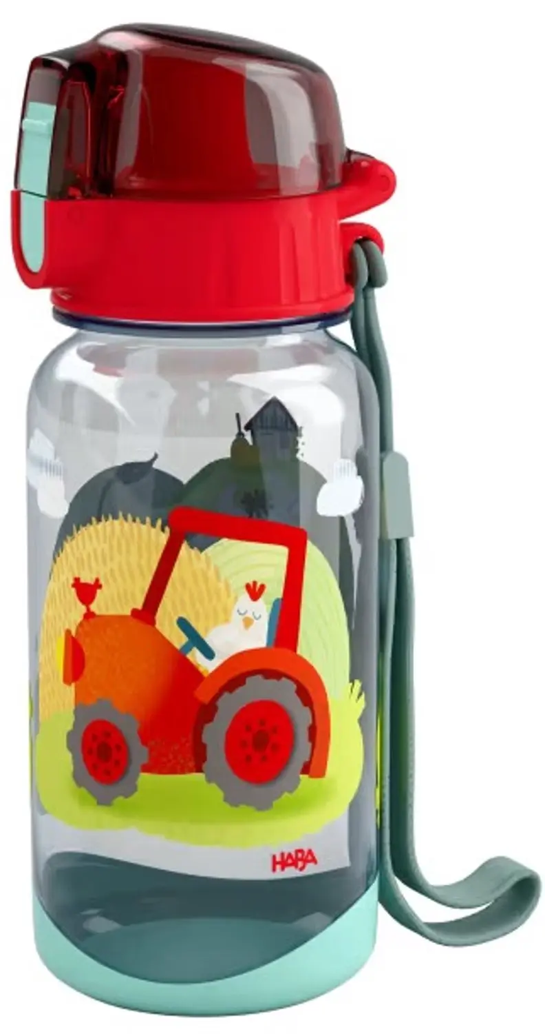 Haba drinkfles boerderij waterfles met boerderijprint voor kinderen.