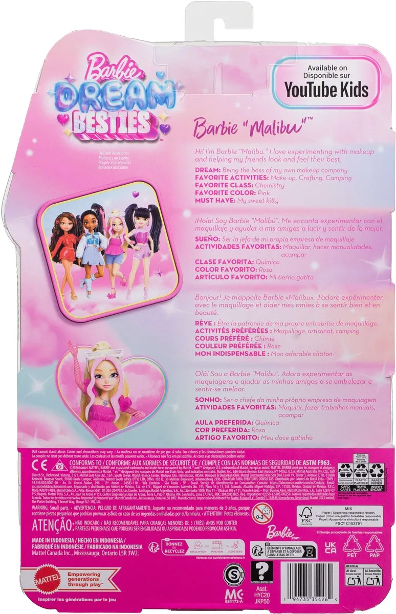 Barbie Dream Besties Malibu Pop - Meerkleurig - afbeelding 6 van 6