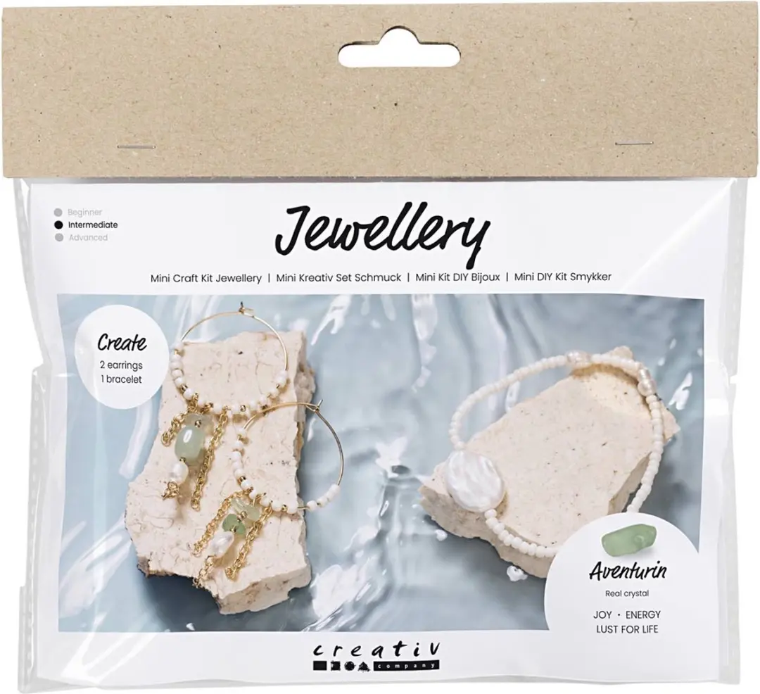 Creativ Company Mini Hobbyset Sieraden Aventurijn Armband en Oorbellen