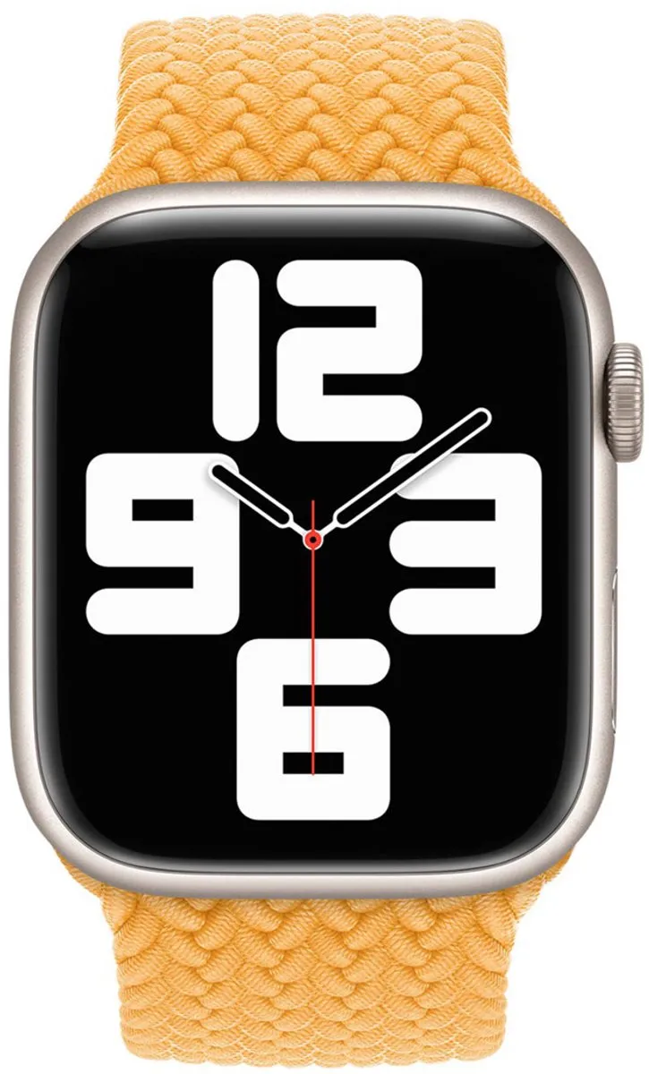 Apple Gevlochten Solobandje Apple Watch - Maat 4 - Maize