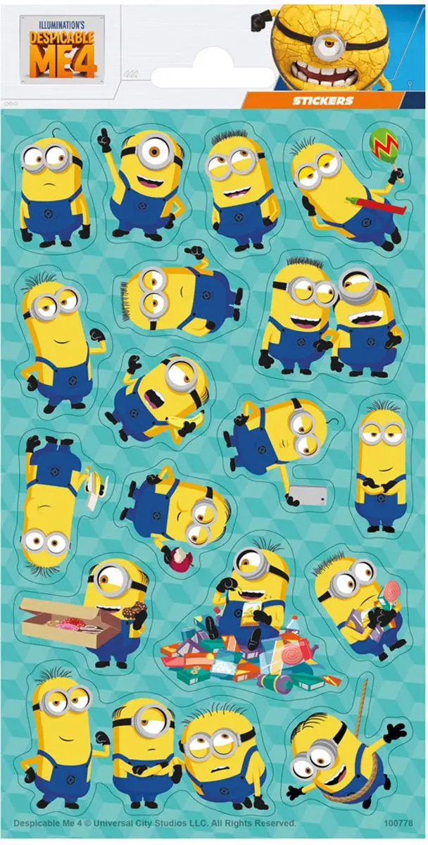 ThimbleToys Glitter Stickervel Despicable Me 4