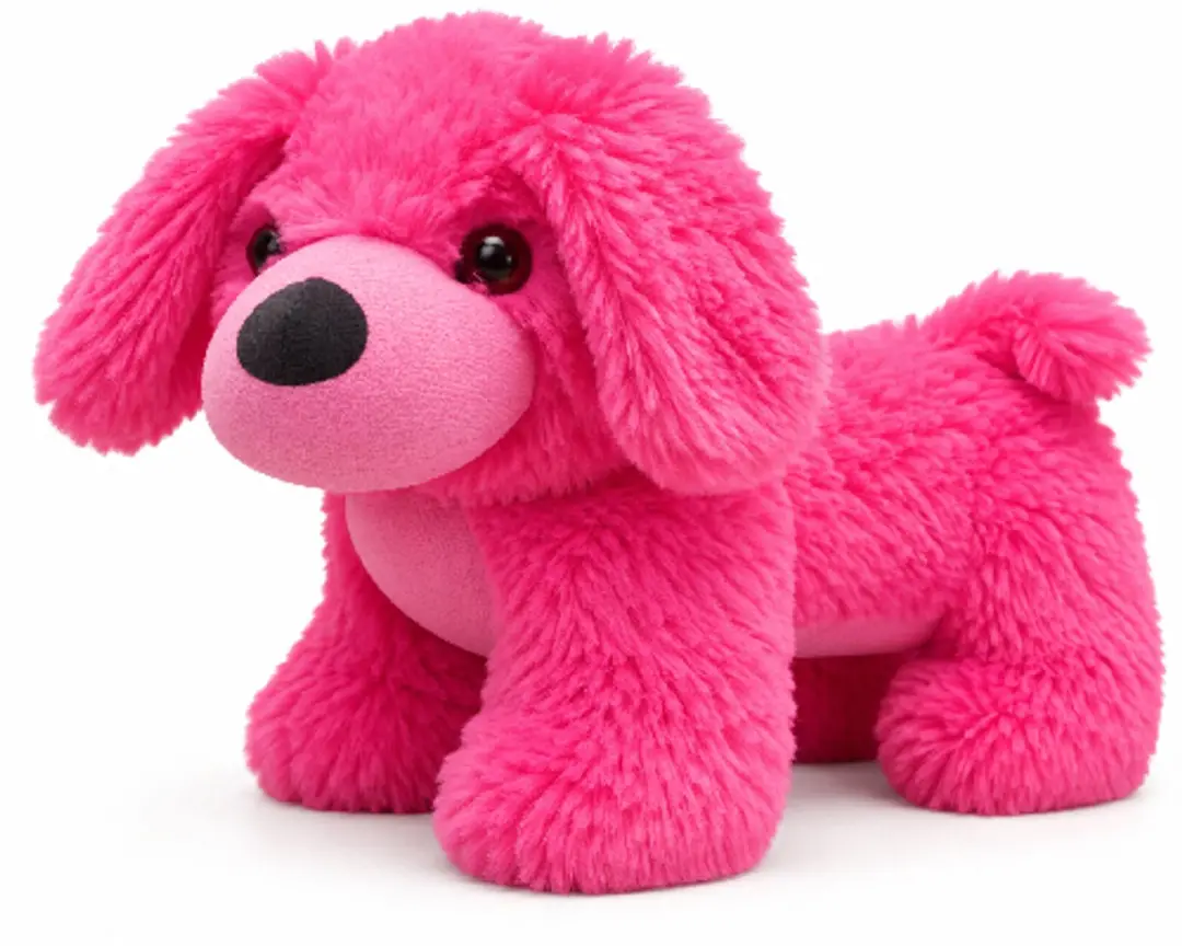 Teckel (Roze) Pluche Knuffel Hond 23 cm