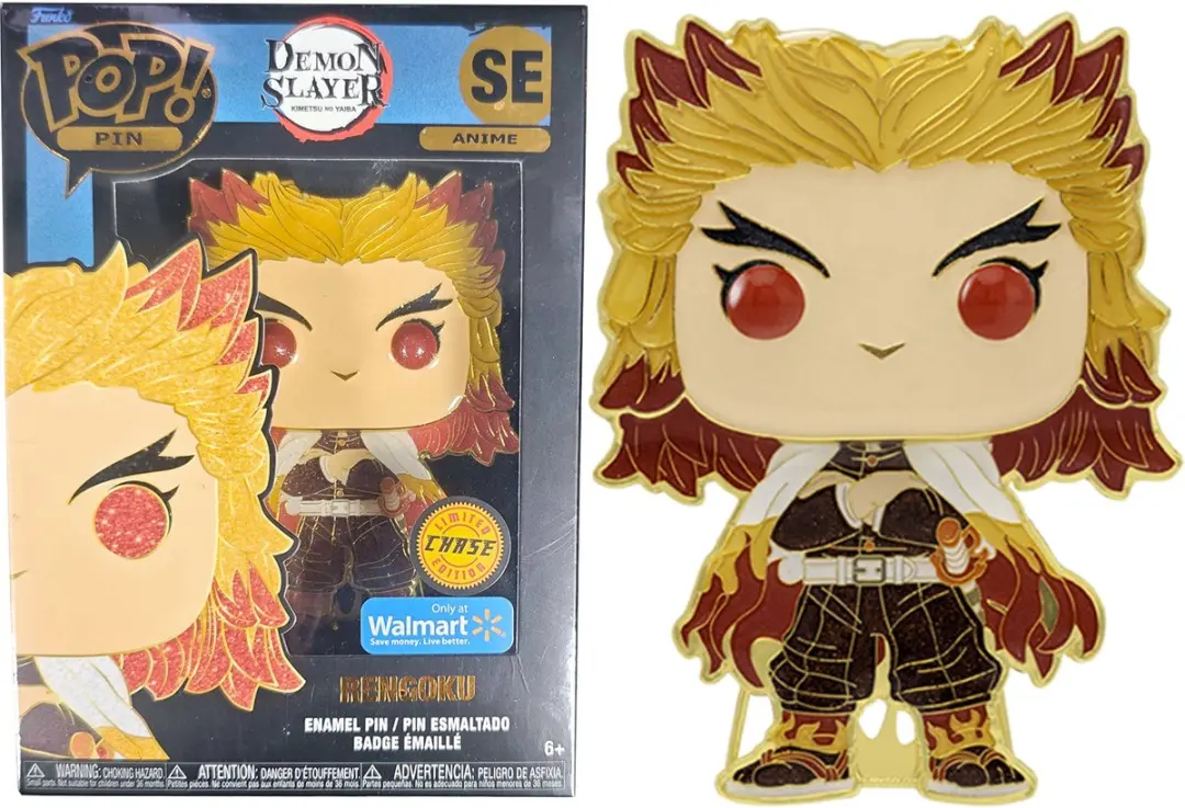 Funko Pop Pin Demon Slayer Rengoku Walmart Exclusive SE Anime, New, Enamel Pin