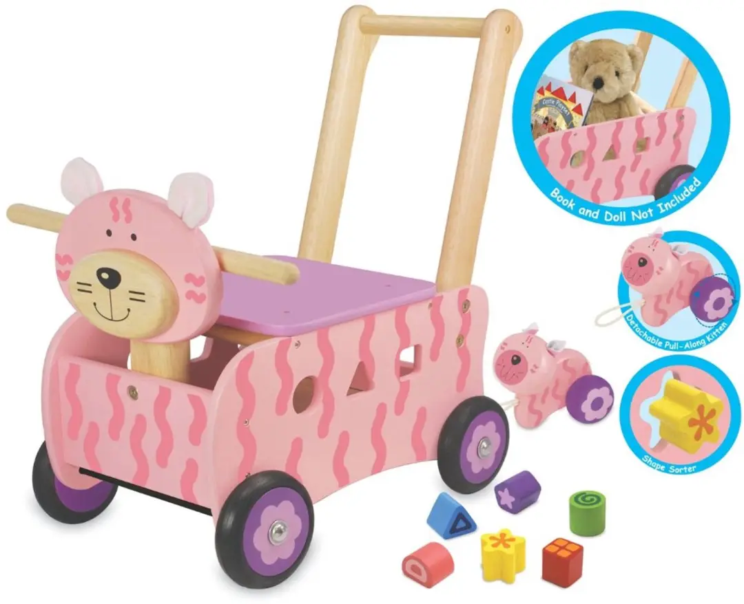 I’m Toy Loop- en Duwwagen Poes