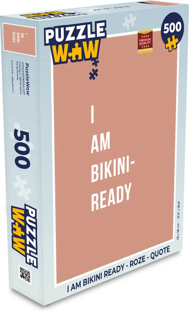 PuzzleWow I am Bikini Ready Legpuzzel 500 Stuks