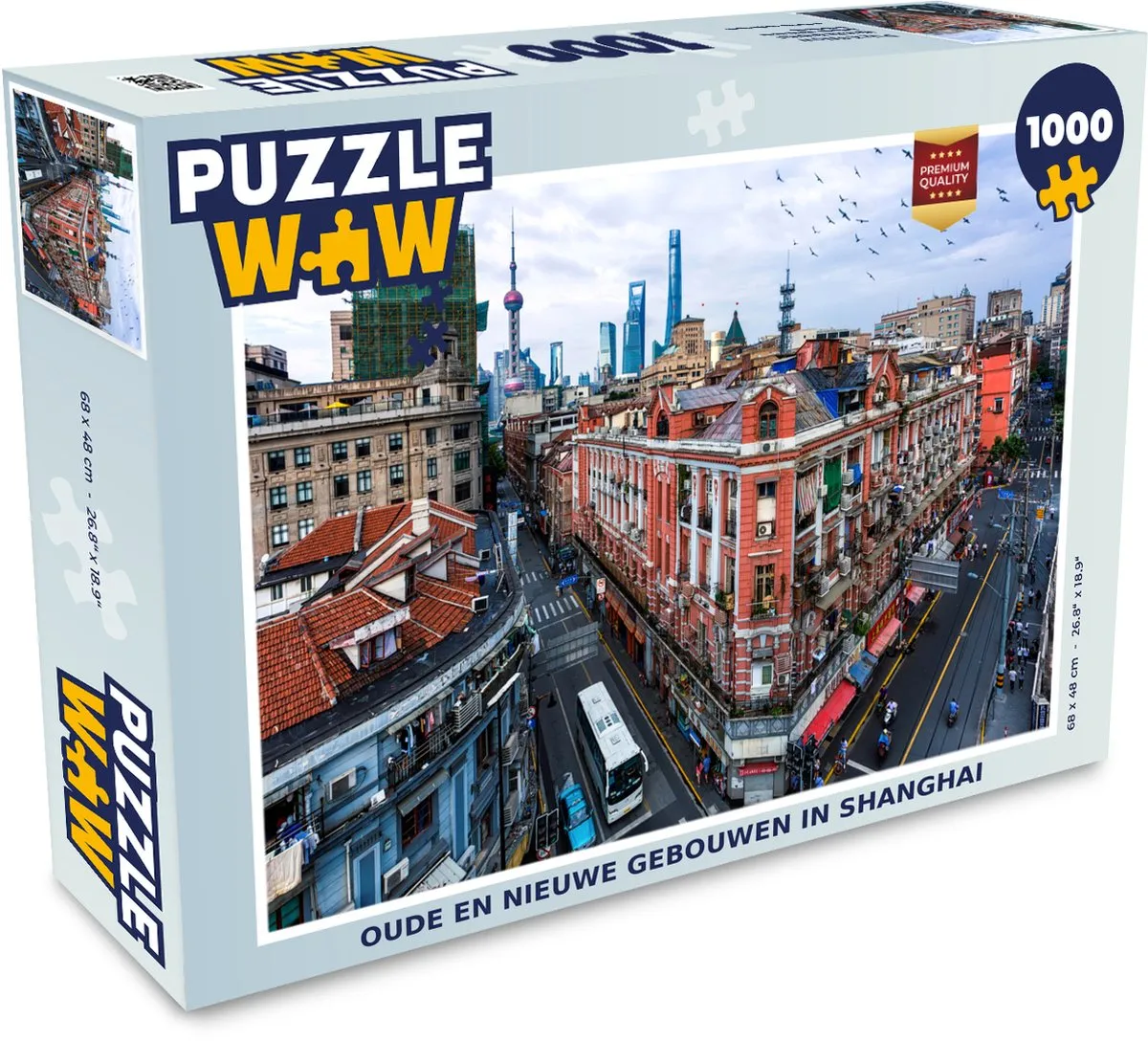 PuzzleWow Shanghai Gebouwen Legpuzzel 1000 Stuks