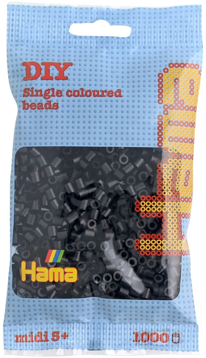 Hama Strijkkralen 1000 Stuks - Donkergrijs