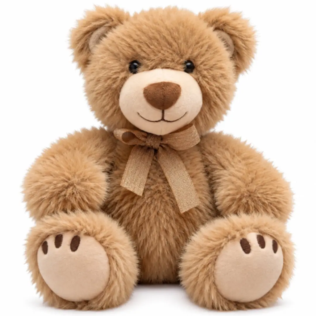 Teddybeer met Strik (Bruin) Pluche Knuffel 32 cm
