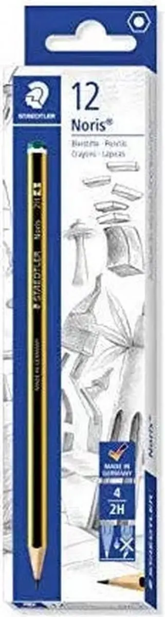 Staedtler Noris Potlood 2H 120-4 - 12x - afbeelding 4 van 4