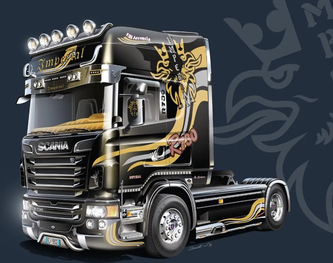 Italeri Scania R730 V8 Topline Imperial Vrachtwagen 1:24 - afbeelding 3 van 6