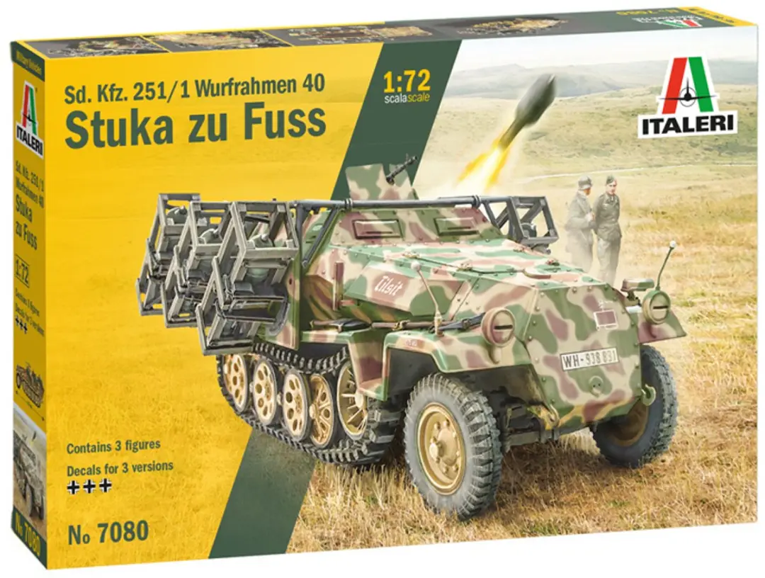 Italeri Sd.Kfz. 251/1 Stuka zu Fuss 1:72 modelbouwpakket - 7080 - afbeelding 2 van 3