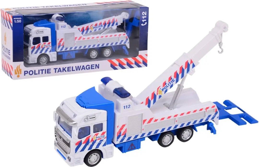 Johntoy Super Cars 1-1-2 Politie Takelwagen 1:50 - afbeelding 2 van 4