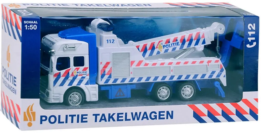 Johntoy Super Cars 1-1-2 Politie Takelwagen 1:50