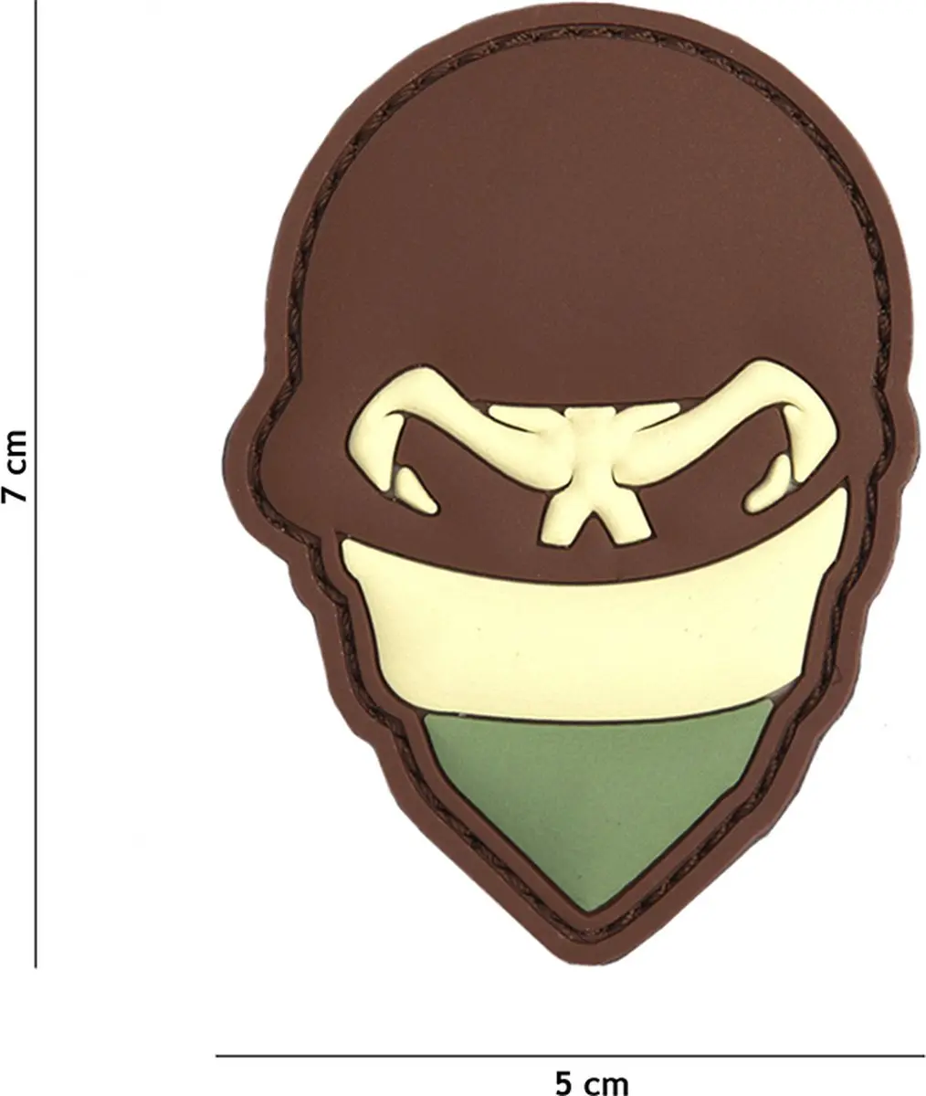 Embleem, 3D PVC Polish skull balaclaca multi