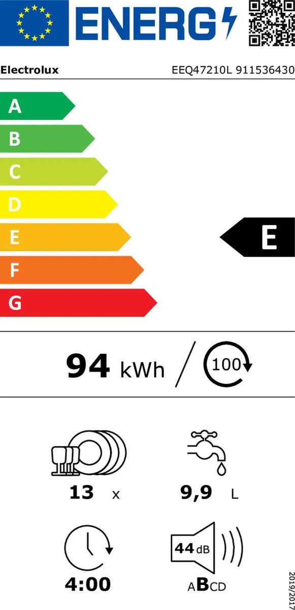 Electrolux QuickSelect 13 EEQ47210L Inbouw Vaatwasser - 13 Couverts