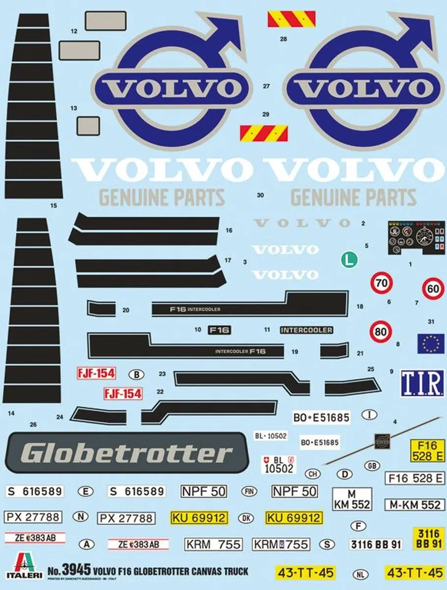 Italeri 3945 Volvo F16 Globetrotter vrachtwagen bouwpakket - 1:24 - afbeelding 6 van 6