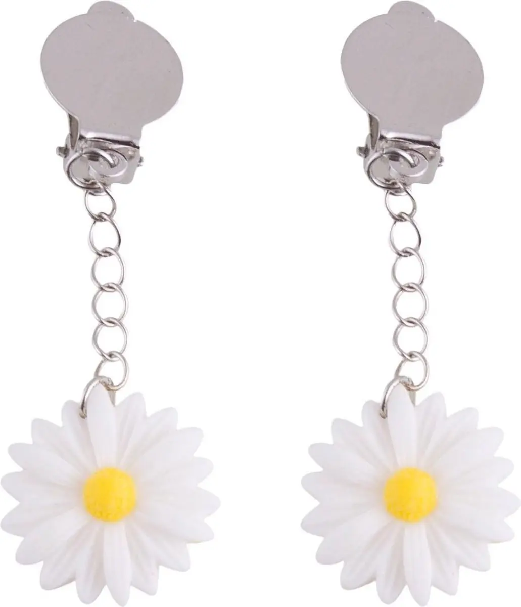 Oorbellen hippie madeliefjes