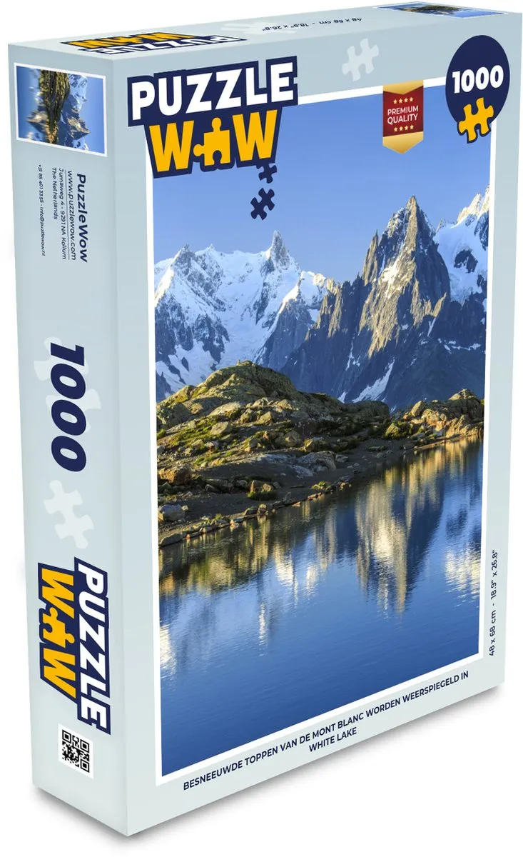 PuzzleWow Legpuzzel Besneeuwde Mont Blanc 1000 Stuks