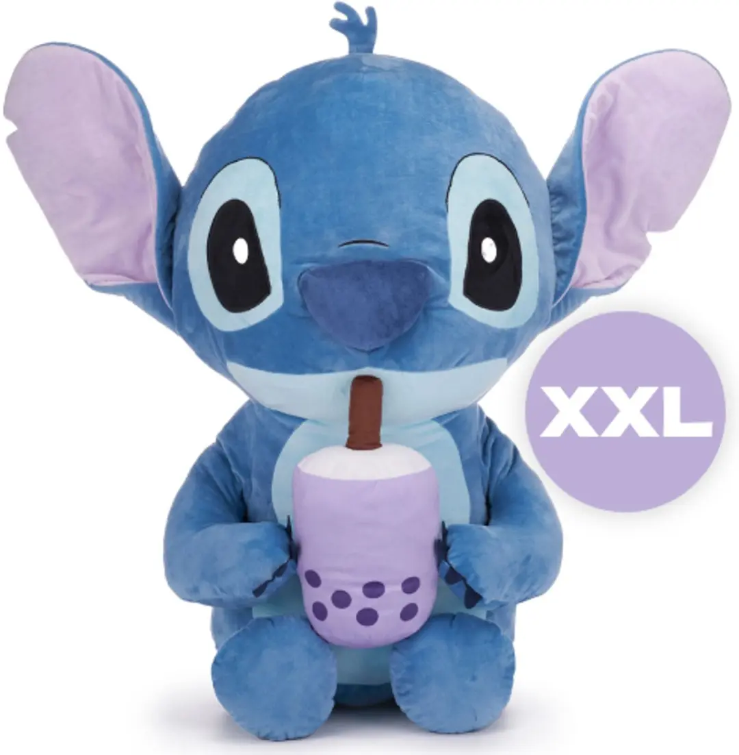 Stitch met Bubble Tea Disney Lilo & Stitch Pluche Knuffel XXL 100 cm