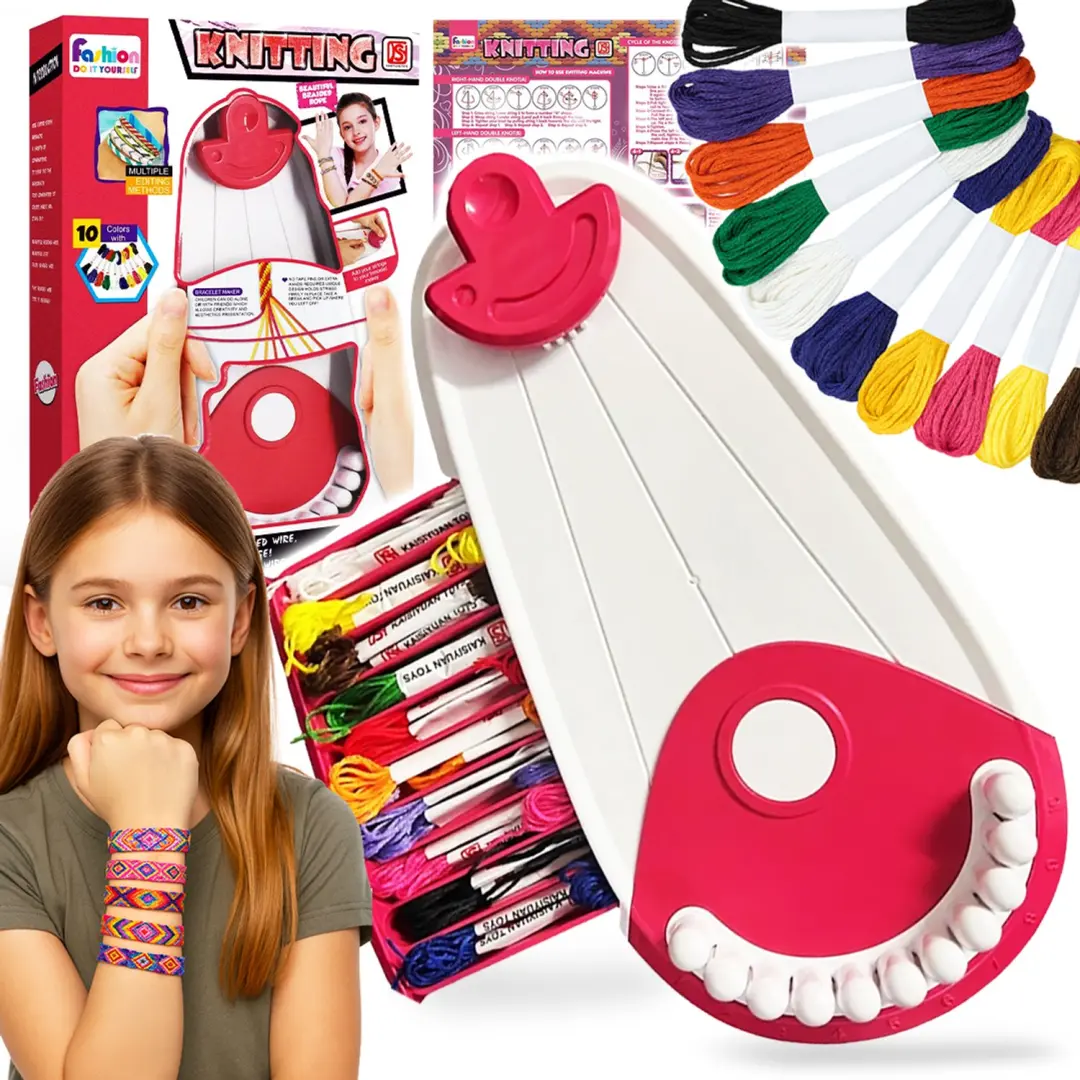 Zet Armbanden Maken met 20 Draden en Weefgetouw