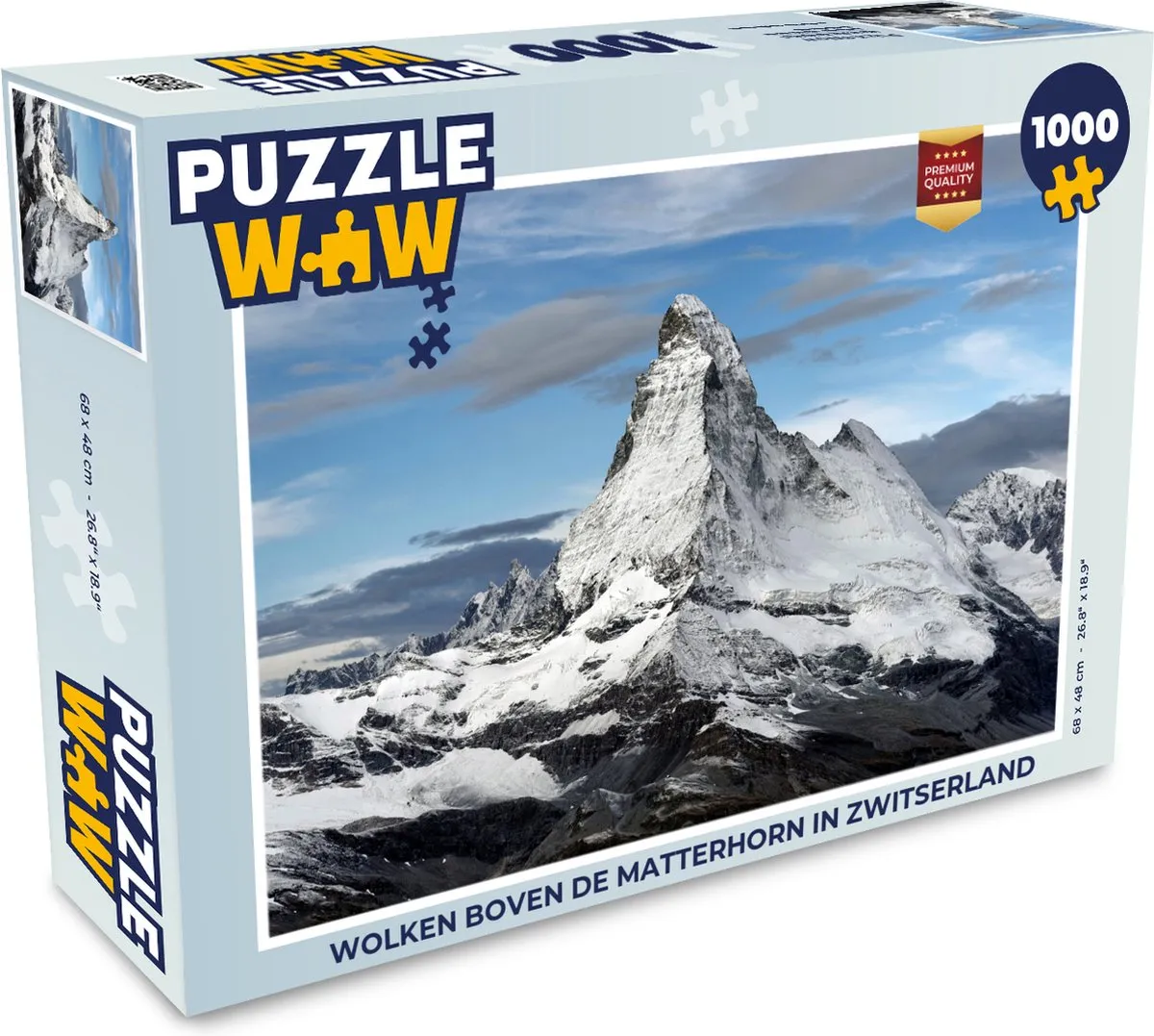 PuzzleWow Wolken boven de Matterhorn Legpuzzel 1000 Stuks